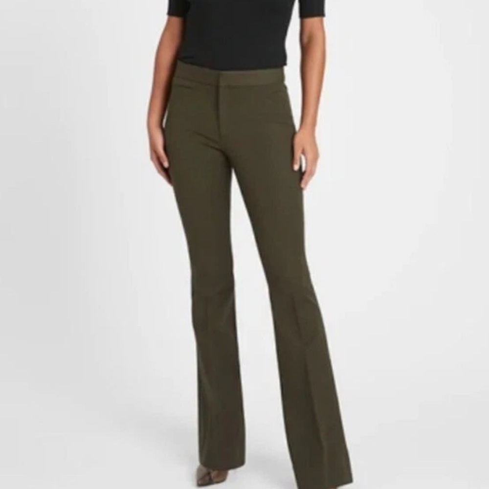 Banana Republic Dark Olive Flare Pants